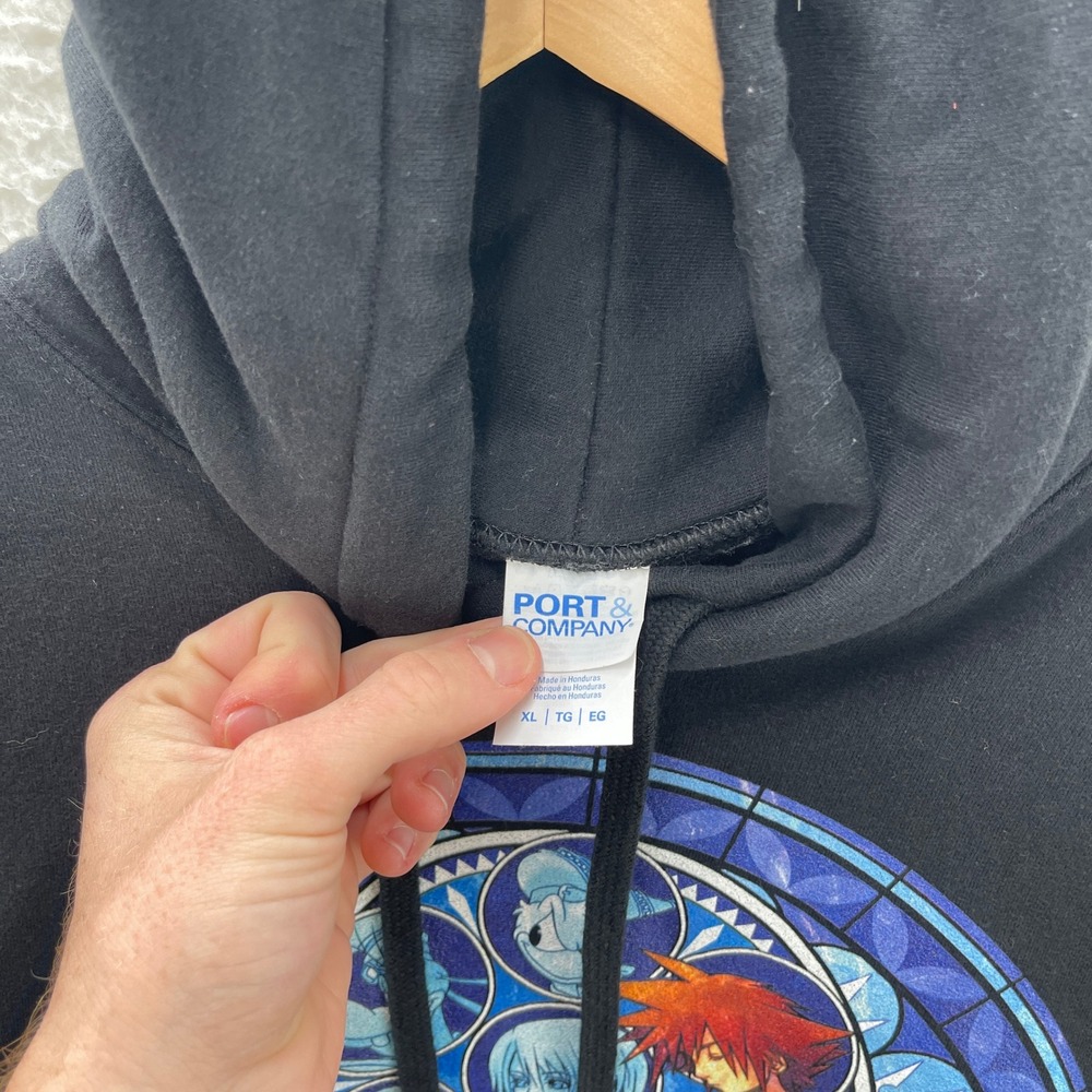 Kingdom Hearts Hoodie Mens XL Sora Disney Black Pullover Anime Y2K Gaming Ps2 - Picture 4 of 8
